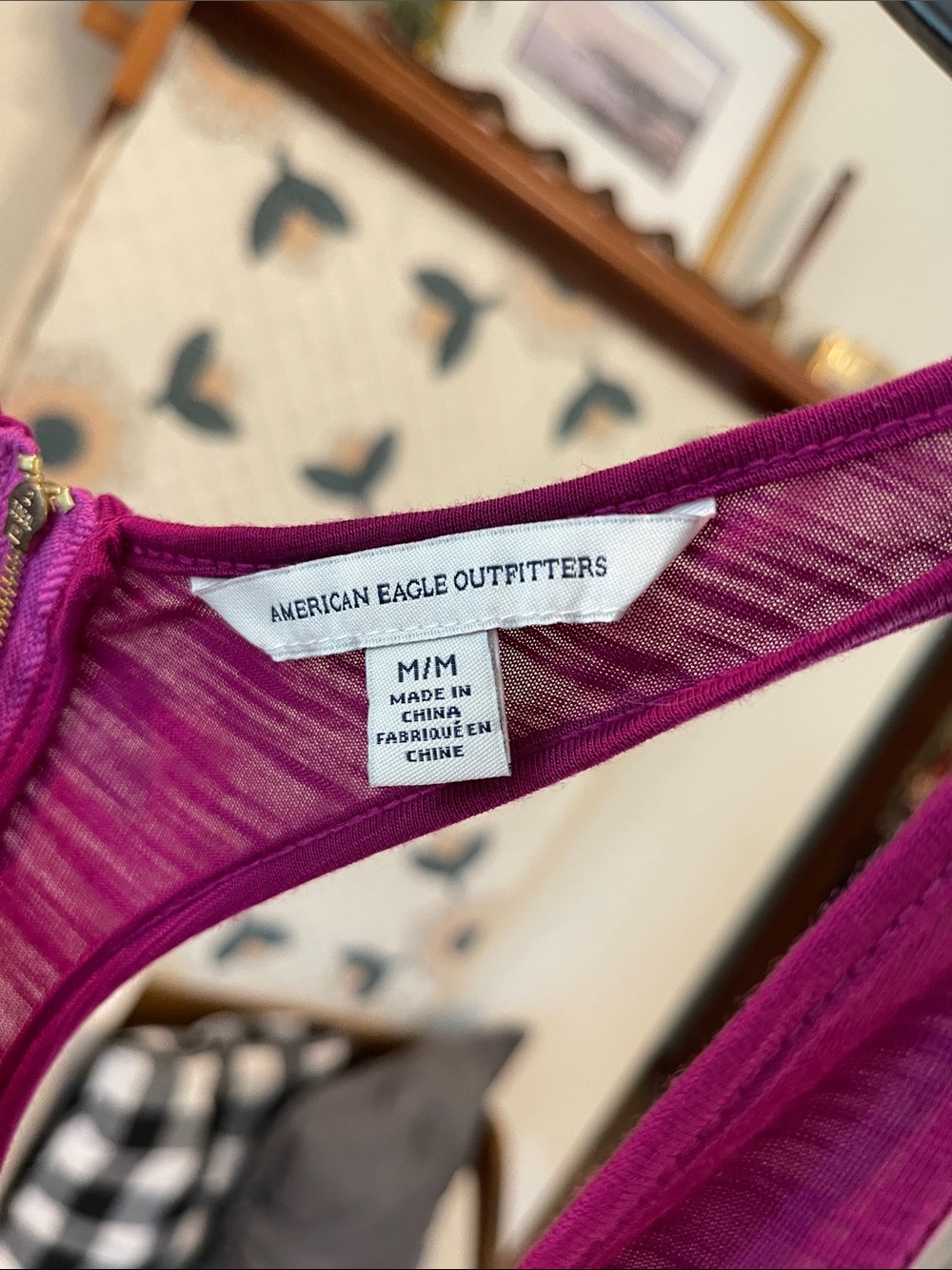 American Eagle Outfitters Magenta Racerback Swing Tank - Picture 2 of 4